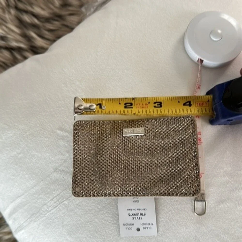 WHBM Glitter Mesh Credit Card Case